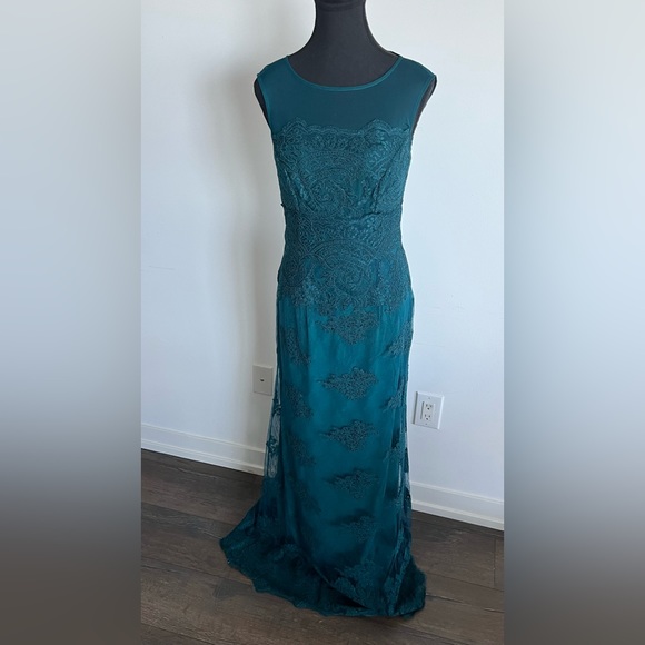 Royal Aquamarine Maxi Lace Dress-Absolutely Stunning!! Size UK 10 |Euro 38 |US 6 - Picture 2 of 6